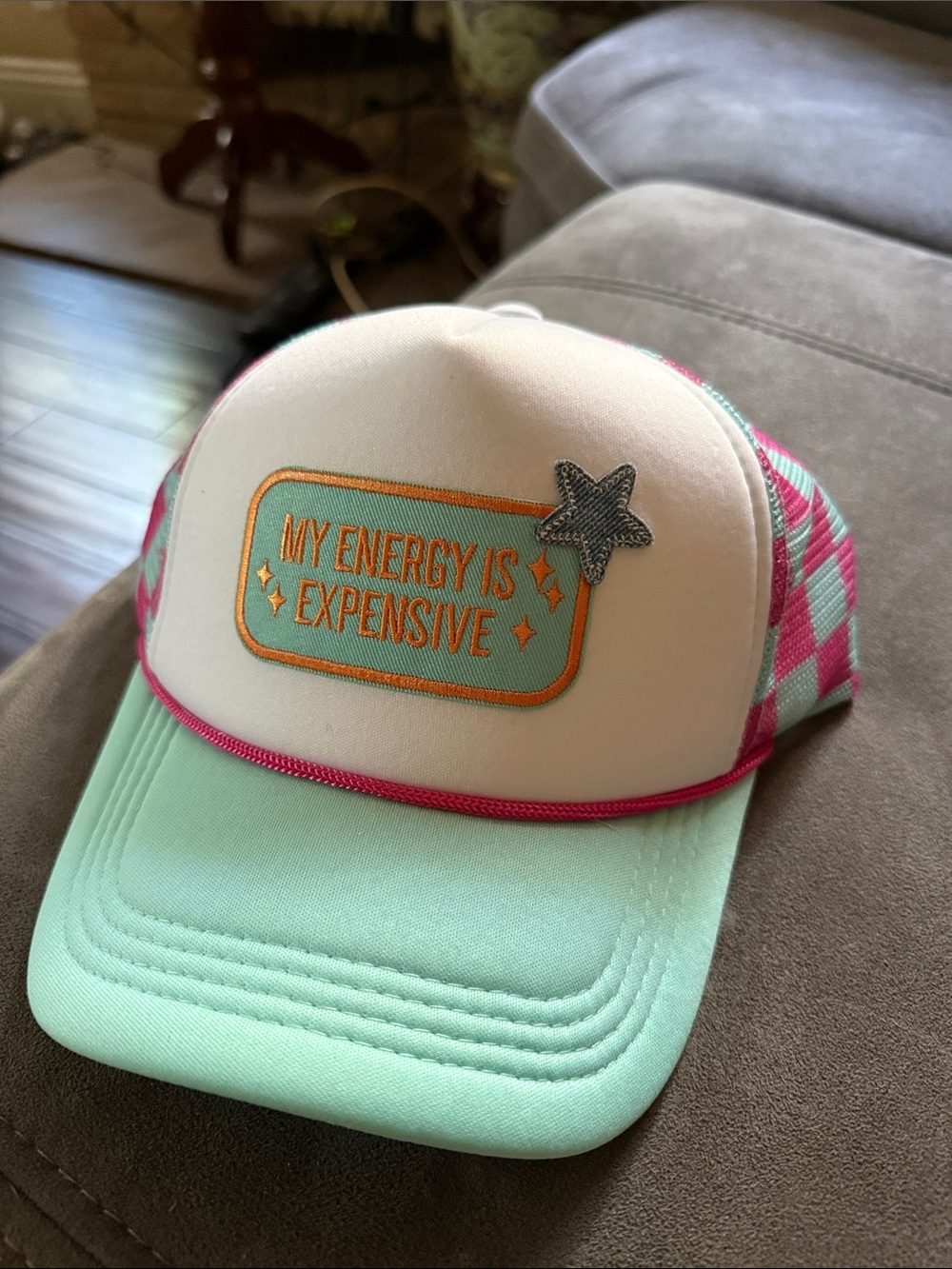 Trucker Hat - "My Energy Is Expensive" baseball SnapBack cap unisex fit NWT